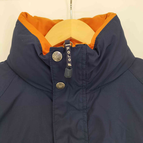 ポロスポーツラルフローレン POLO SPORT RALPH LAUREN 90s ロゴ刺繍 リバーシブルダウンジャケット 裾ドローコード メンズ import:L